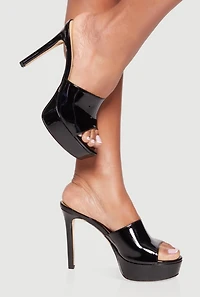 Open Toe Ultra High Heel Mules