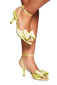 Bow Mid Heel Sandals