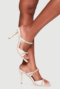 Cape Robbin Rhinestone Embellished Stiletto Mules