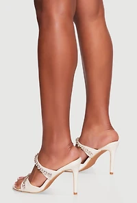Cape Robbin Rhinestone Embellished Stiletto Mules