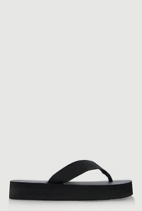 Open Toe Low Platform Flip Flops