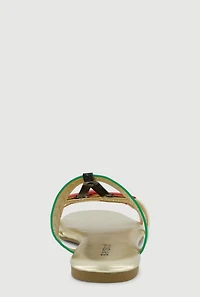 Cherry Open Toe Slide Sandals