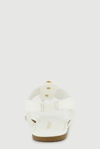 Gemstone Corded T Strap Thong Sandals