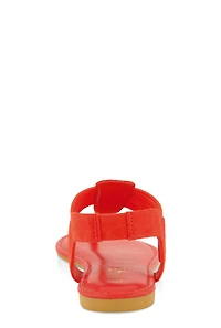 Womens Corded Thong Sandals, Red, Size 6.5