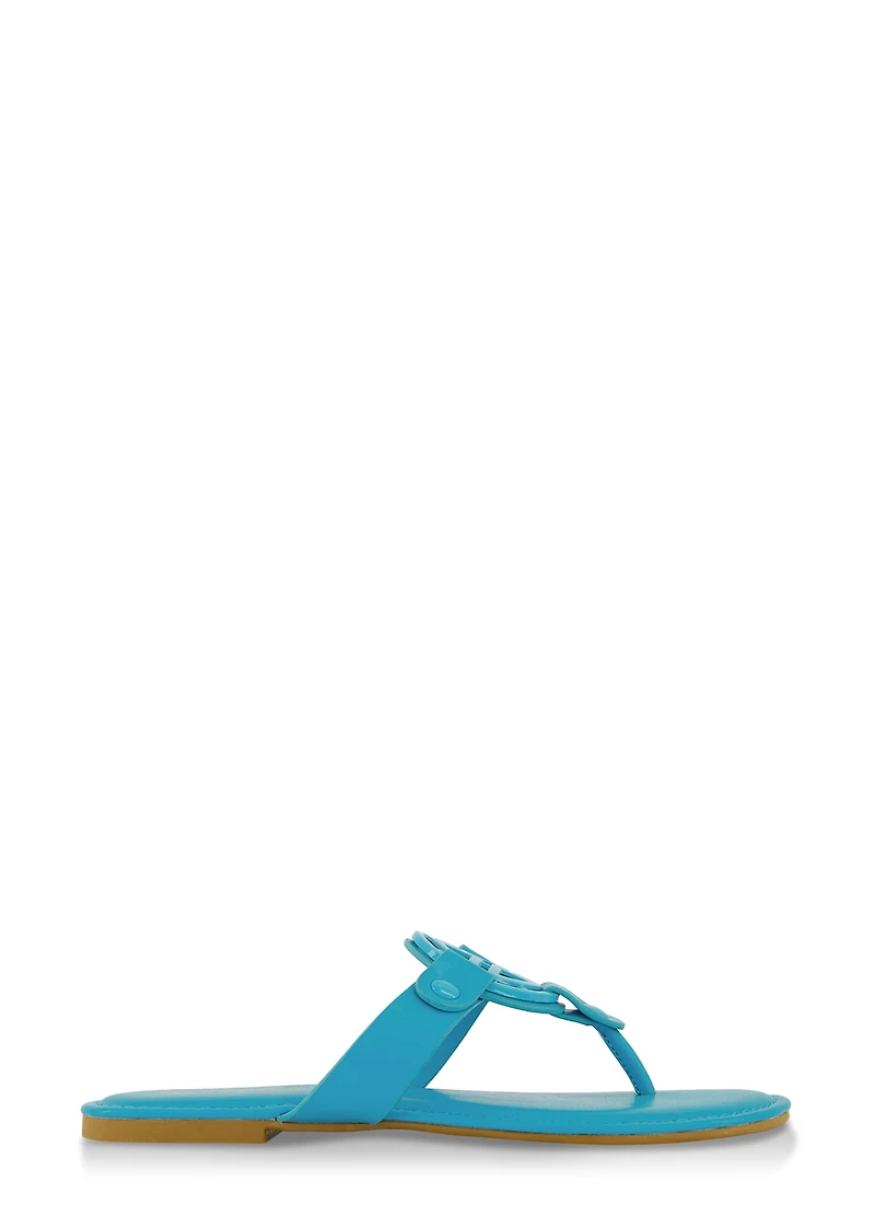 Geo Pendant Thong Slide Sandals