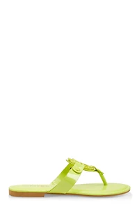 Womens Geometric Pendant Thong Slide Sandals,