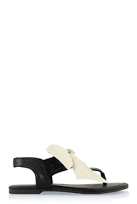 Womens Heart Charm Bow Corded Thong Sandals, Multi, Size 9