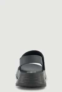 Open Toe Platform Sandals with Velcro Strap