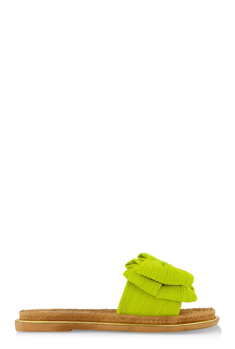 Bow Espadrille Slide Sandals