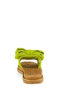 Bow Espadrille Slide Sandals