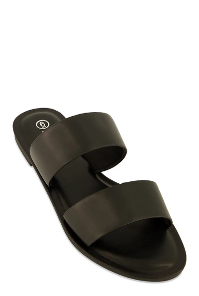 Double Band Slide Sandals