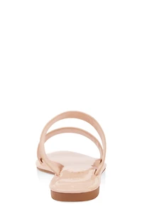 Double Band Open Toe Slide Sandals