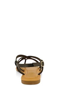 Criss Cross Strappy Thong Sandals