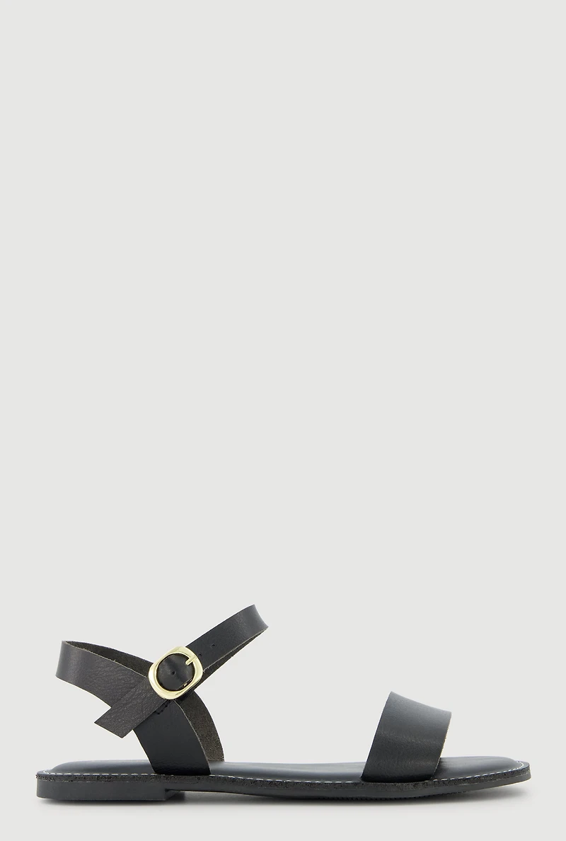 Open Toe Buckle Ankle Strap Sandals