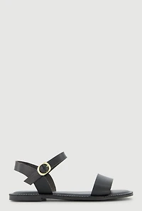 Open Toe Buckle Ankle Strap Sandals