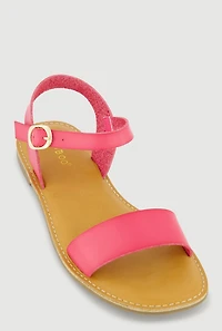 Open Toe Buckle Ankle Strap Sandals
