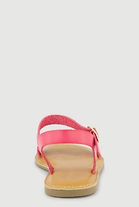 Open Toe Buckle Ankle Strap Sandals