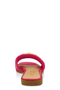 Womens Lion Pendant Slide Sandals,