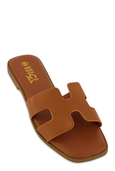 H Band Flat Slide Sandals