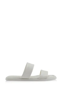 Open Toe Double Band Slide Sandals