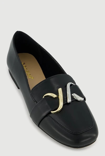 Two Tone Metallic Pendant Detail Flats