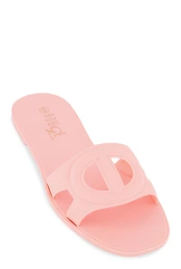 Cut Out Band Open Toe Slide Sandals