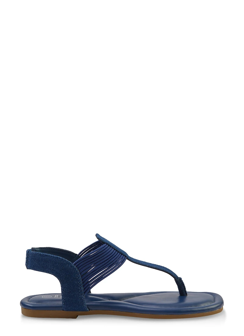 Slingback Corded Thong Sandals