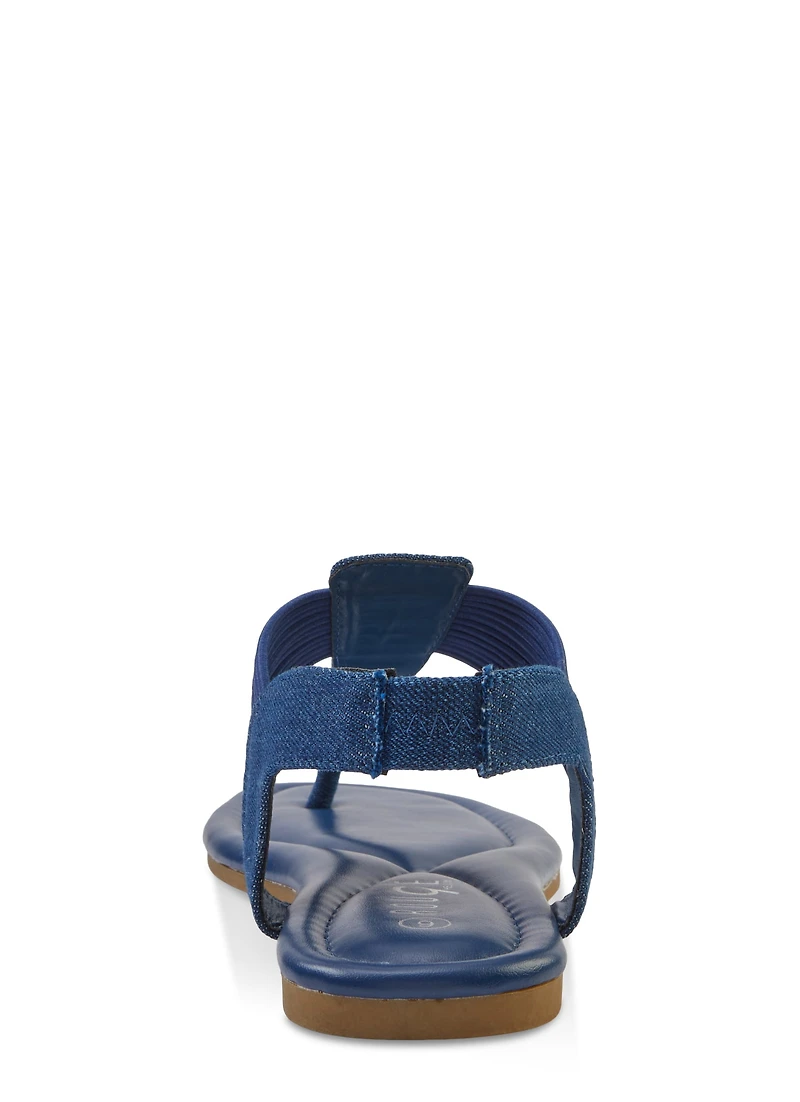 Slingback Corded Thong Sandals