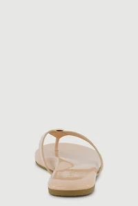 Clover Pendant Thong Slide Sandals