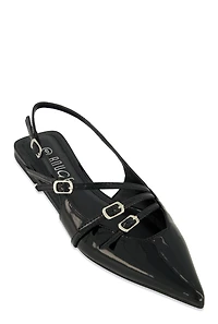 Slingback Buckle Flats