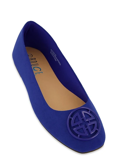 Womens Geo Pendant Flats, 6