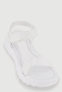 Velcro Ankle Strap Open Toe Flatform Sandals