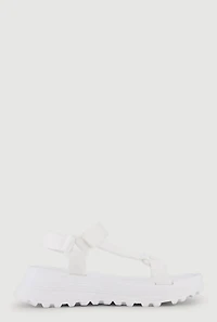 Velcro Ankle Strap Open Toe Flatform Sandals