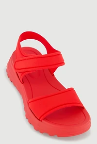 Velcro Ankle Strap Open Toe Platform Sandals