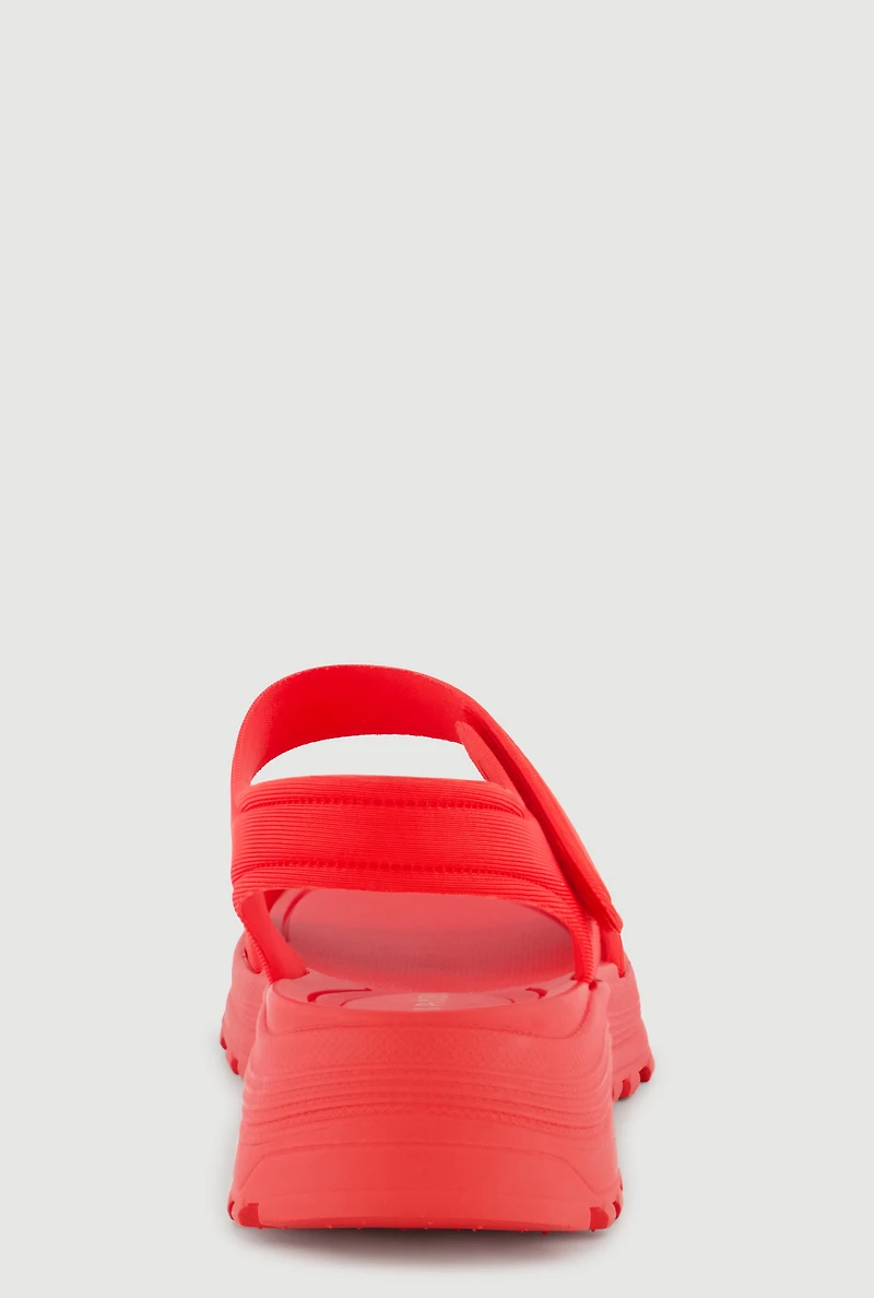 Velcro Ankle Strap Open Toe Platform Sandals