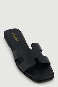 H Band Open Toe Slide Sandals