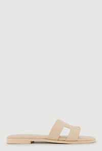 H Band Open Toe Slide Sandals