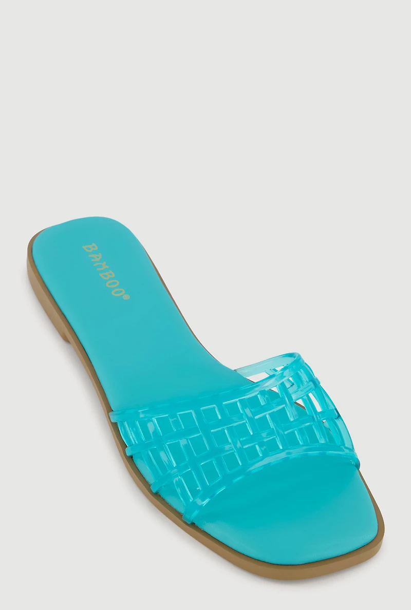 Jelly Band Slide Sandals