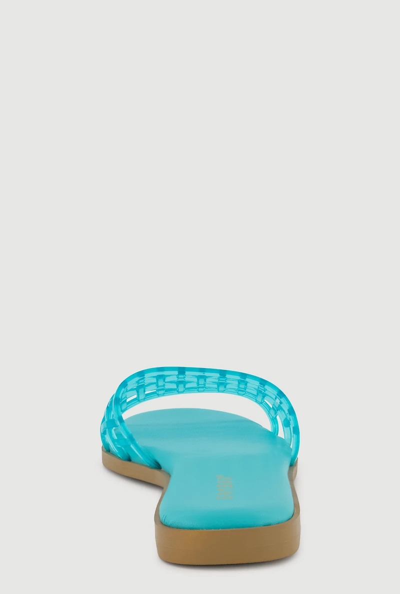 Jelly Band Slide Sandals
