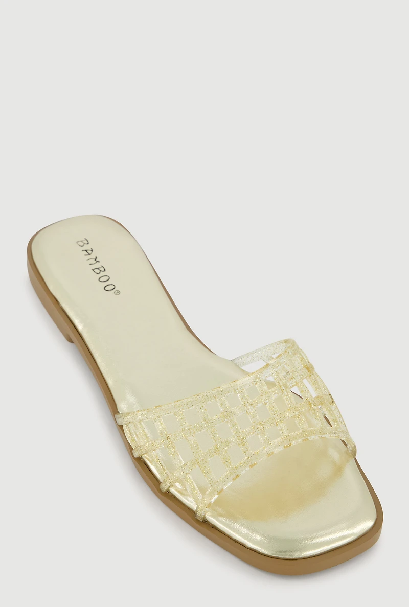 Jelly Band Slide Sandals