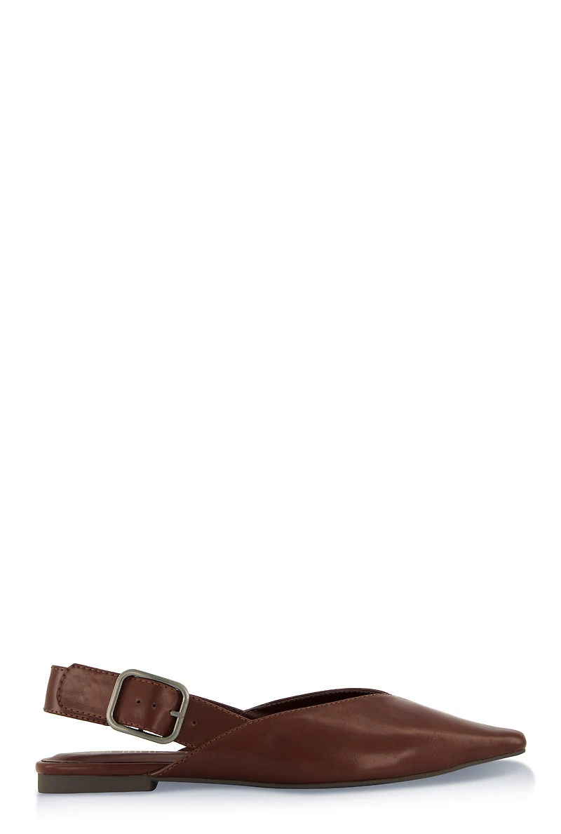 Buckle Slingback Flats