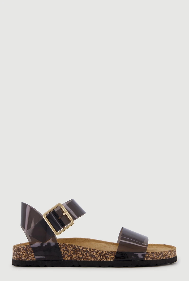Ankle Strap Open Toe Cork Footbed Sandals