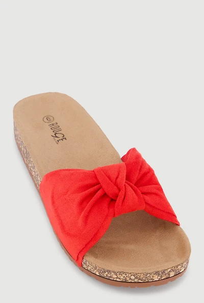 Bow Band Footbed Sandals