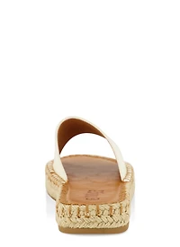 Espadrille Trim Slide Sandals