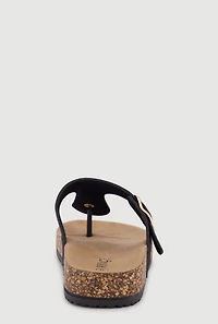 Buckle Band Thong Footbed Sandals