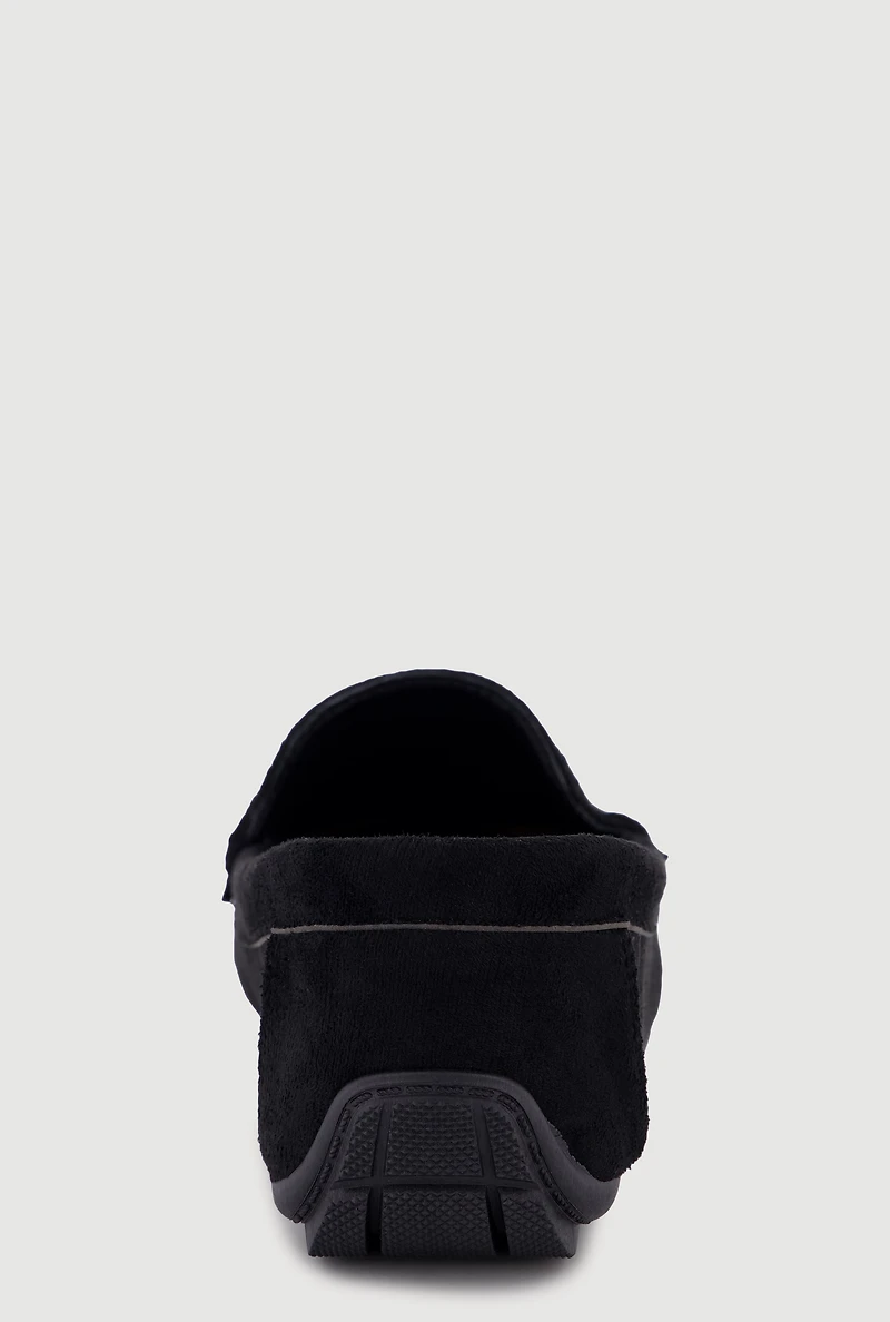 Faux Suede Penny Loafers