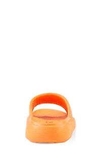 Womens Low Platform Pool Slides, Orange, Size 8.5