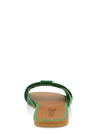 Woven Band Slide Sandals