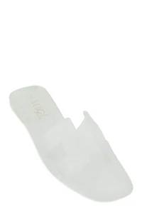 Womens Jelly H Band Slide Sandals,