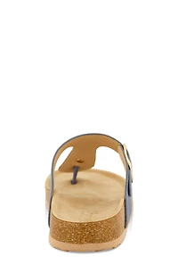 Buckle Detail Thong Footbed Sandals